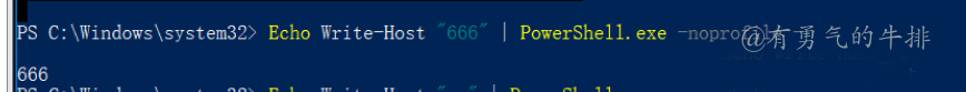 Windows PowerShell Echo脚本 Pipe到PowerShell的标准输入