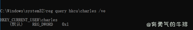 reg query hkcu\charles /ve